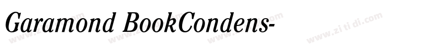 Garamond BookCondens字体转换